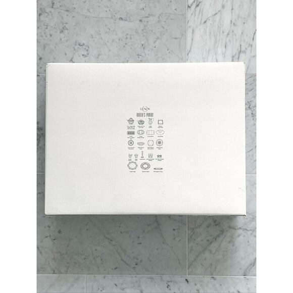 LENOX Butler's Pantry Chip & Dip Set 2-Piece White Italy 13-7/8" 6255277 NIB - Picture 6 of 7